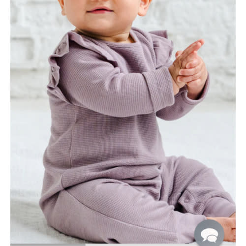 Mila Waffle Knit Flutter Sleeve Romper