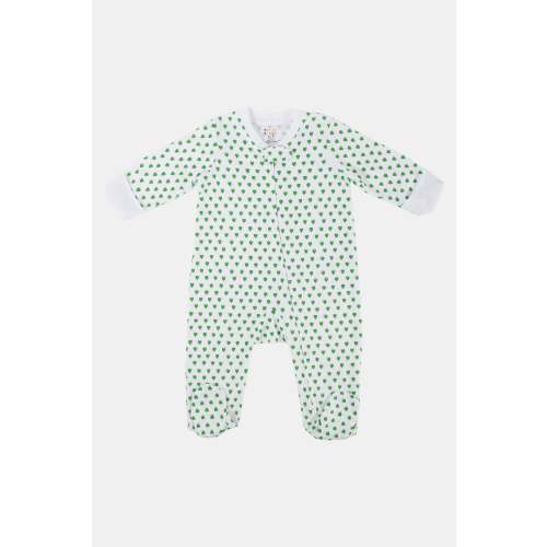 Infant Hearts Zipper Footie