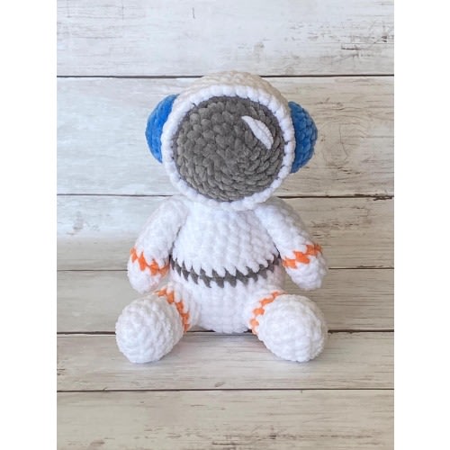 Handmade Crochet Astronaut Plush: Nursery Decor