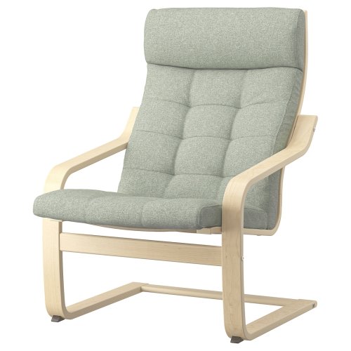 POÄNG Armchair - birch veneer/Gunnared light green