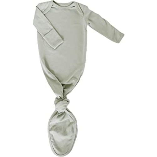 Marlowe & Co Organic Cotton Knotted Newborn Baby Gown, Soft Knotted Sleeper Gown for Baby Boy and Girl