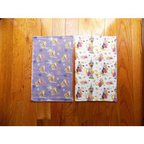 Set of 2 Disney Rapunzel Burp Cloths - Baby Shower Gift