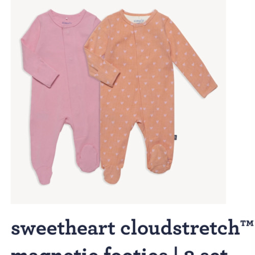 sweetheart cloudstretch™ magnetic footies | 2 set – Magnetic Me