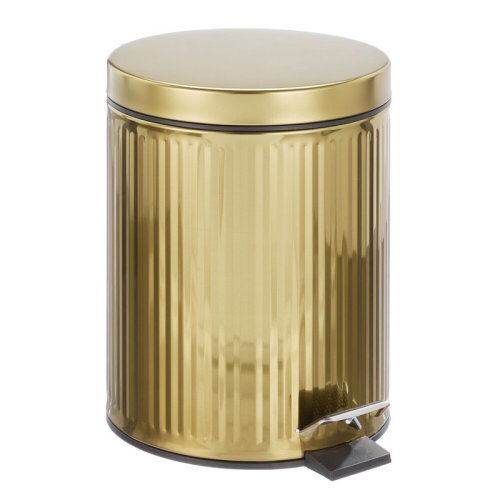 iDesign Fluted 5L Round Metal Step Can | Wayfair