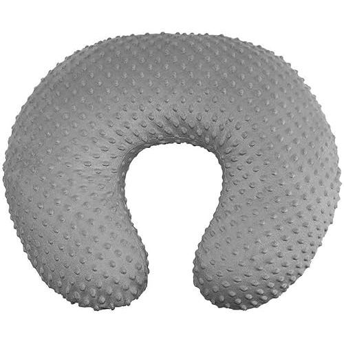 OWLOWLA Minky Nursing Pillow Cover, Breastfeeding Pillow Slipcover Fits Nursing Pillow for Baby Boy Girl(Gray)