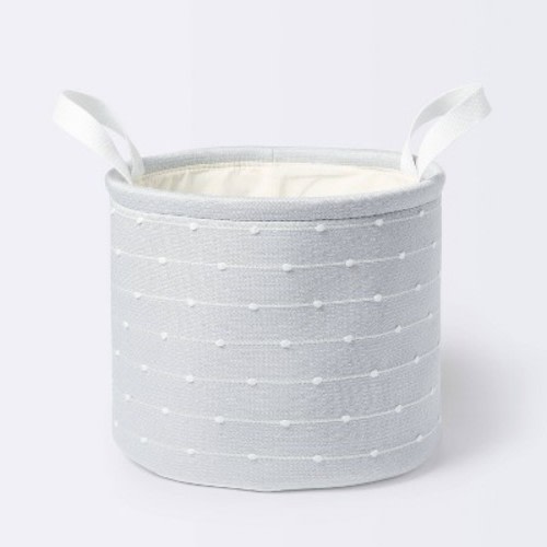 Medium Round Bin with Slub Stitching - Gray - Cloud Island™