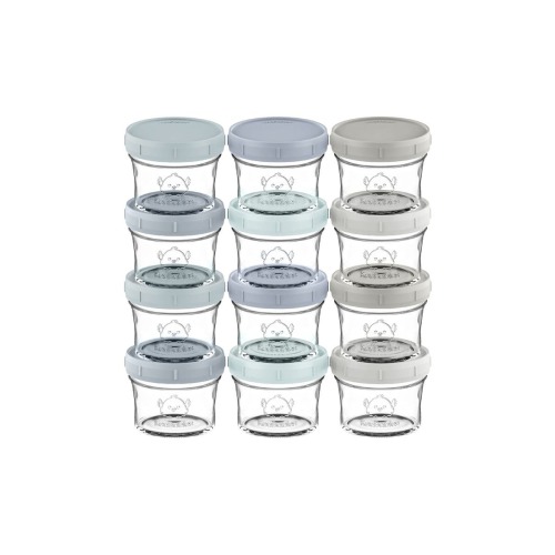 12-Pack Prep Jars Baby Food Storage Glass Containers