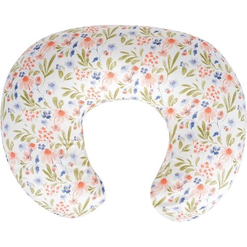 Nursing Pillow - Breastfeeding Pillow with Breathable Filling & Removable Cover, Ergonomic Support for Breastfeeding & Bottle (Green Leaf,0-18 Months)