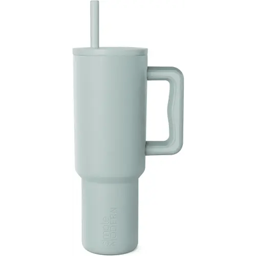 Simple Modern 40 oz Tumbler with Handle and Straw Lid | Leak-Proof Insulated Stainless Steel Water Bottle Travel Mug Cupholder Use | Gifts for Women Men Him Her | Trek Signature | Sea Glass Sage