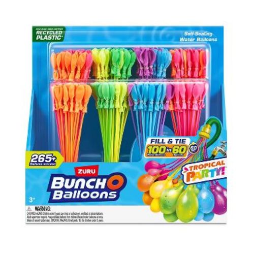 Bunch O Balloons Tropical Party Rapid-Filling Self-Sealing Water Balloons by ZURU - 8pk: Pool Game for Ages 3+ : Target
