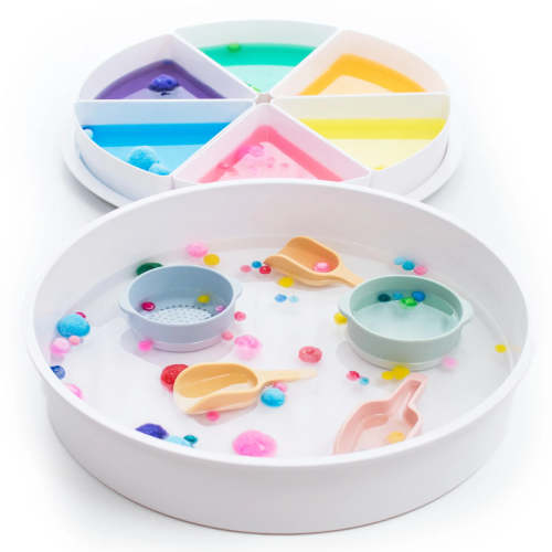 The PlayTRAY - Sensory Play Tray with Removable Compartments & Lid
