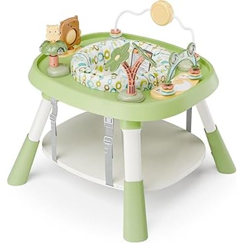 TOLEAD Baby Activity Center, Infant Jumper Activity Center with 5 Toys, Lights & Music, Adjustable Heights, 3-Stage Activity Center & Play Table, Interactive Play Center for Baby Ages 6m+ (Green)