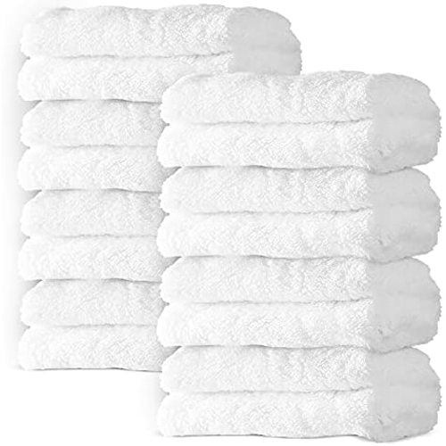 8 Pack Large Burp Cloths for Baby (White)