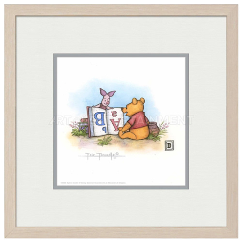 Winnie the Pooh and Piglet Reading By Eric Dowdle - Framed Paper Print – Disney Art On Main Street