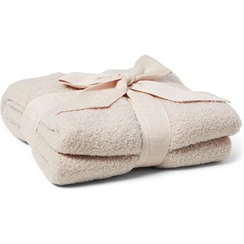 Barefoot Dreams CozyChic Lite Baby Receiving Blanket, Chai, 30"x30"