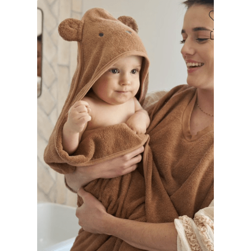 Apron Baby Bath Cape for Parent/Baby - caramel, Bedding & Decor
