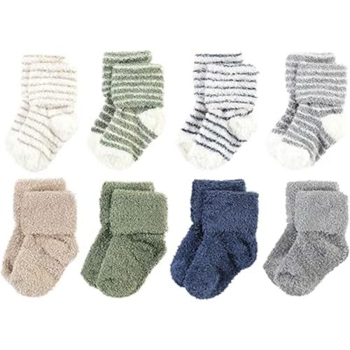 Hudson Baby Baby Girls' Cotton Rich Newborn and Terry Socks