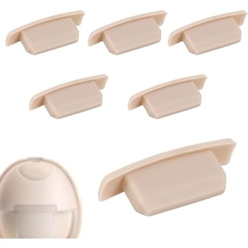 6pcs Breast Pump Spout Cap for Eufy E10/E20/S1/S1 Pro, Silicone Wearable Breast Pump Spout Cover Replacement Parts Avoid Dust and Top Leakage