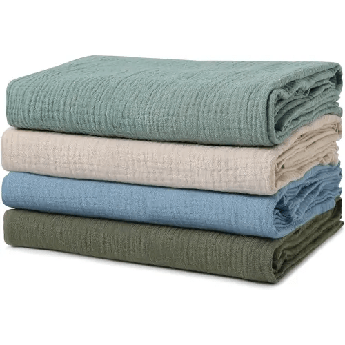 GLLQUEN BABY Muslin Swaddle Blankets for Boys and Girls, 4-Pack Baby Blankets for Girl Boy, Newborn Receiving Blanket, Baby Swaddle Blanket Unisex, Baby Essentials, Registry & Gift