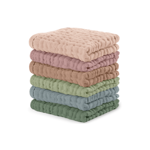Muslin Washcloths - Pack of 6