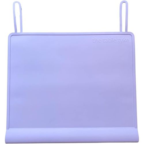 The Table Tyke Silicone Placemats for Toddlers with Patented Edge Bumper | Kids Placemats Non Slip Travel Ready | Baby Placemat BPA Free for Restaurant Dining Table | Lilac