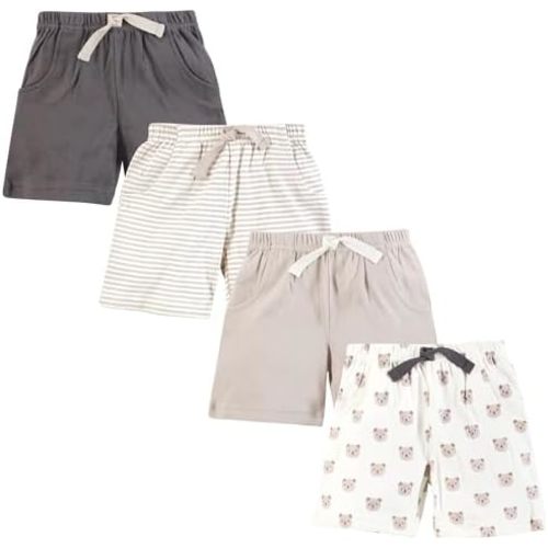 Hudson Baby Unisex Baby Shorts Bottoms 4-Pack