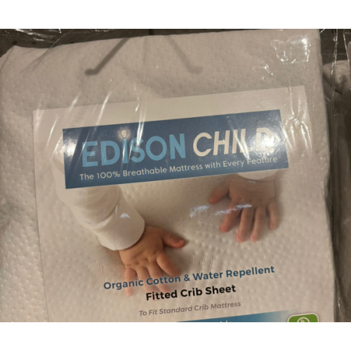 Edison Child Water Repellent Fitted Crib Mattress Cover