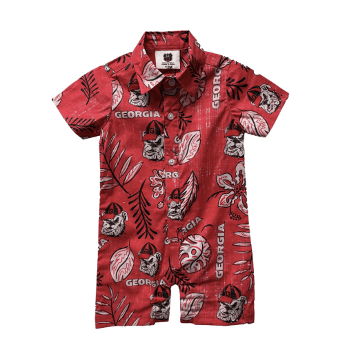 INFANT Georgia Bulldogs Floral Romper – The Red Zone- Athens, GA