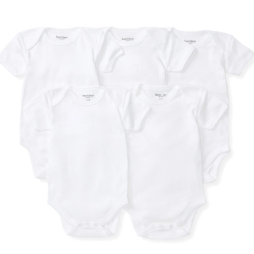 Bee Essentials Organic Short Sleeve Baby Bodysuit 5 Pack | Burt's Bees Baby®