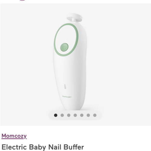 Momcozy Baby Nail File Electric, Gentle Baby Nail Trimmer Electric Rechargeable, Baby Nail Clipper Electric, 7 Grinding Head Replacement Pads
