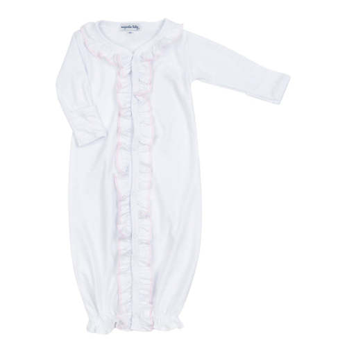 Essentials White Converter with Pink Ruffle