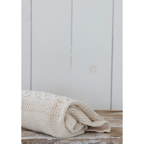 Hand Knit Baby Blanket - Organic