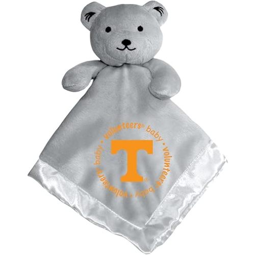 Baby Fanatic Gray Security Bear Blanket - NCAA Tennessee Volunteers Snuggle Buddy - Tennessee Vols Pacifier Clip - Officially Licensed - Baby Safe - Unisex Baby