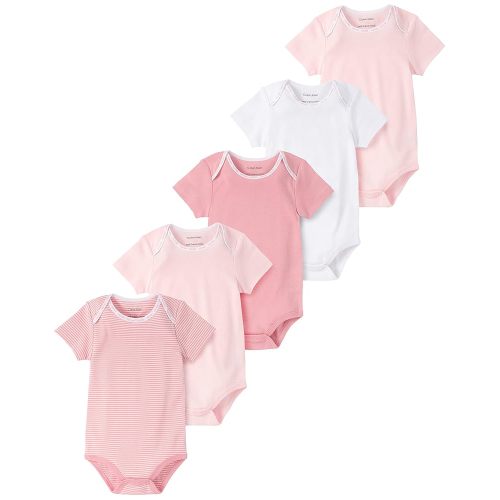 Calvin Klein Organic Baby Essentials 5 Pack Bodysuits