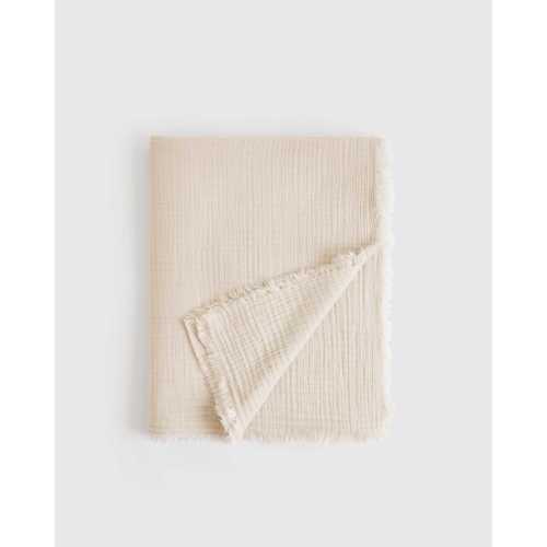 Quince Organic Airy Gauze Throw in Undyed
