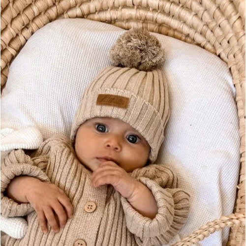 Little B's Ribbed Beanie - Oak