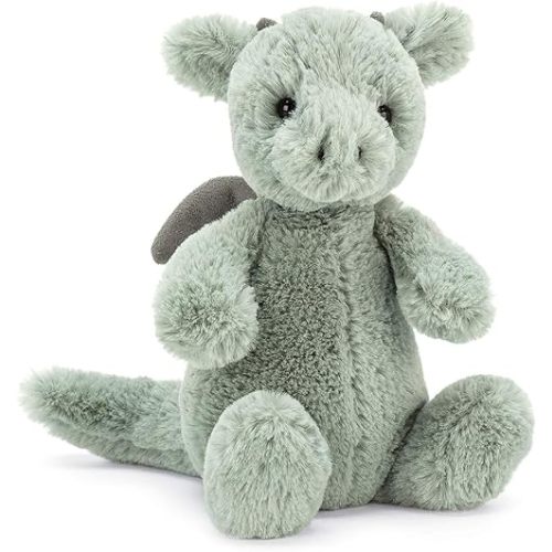 Jellycat Bashful Dragon Stuffed Animal, Medium 12 inches - Mythical Plush Toy - Classic Children's Gift