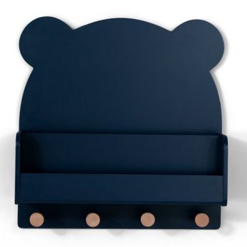 babyGap Brannan Bear Wall Shelf with 4 Hooks, Gap Navy