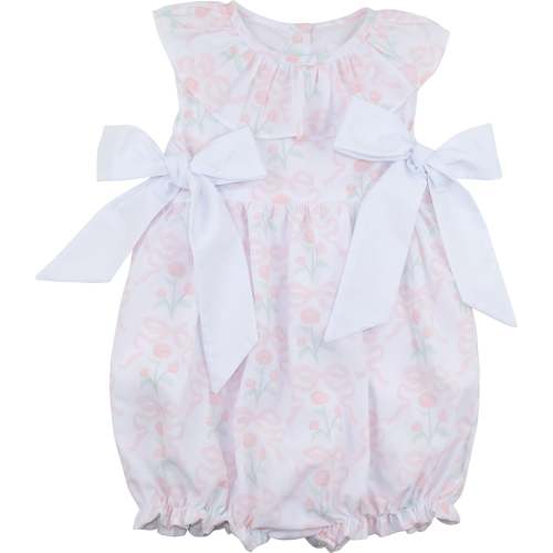 Pink And White Flower And Bow Bubble – Cecil & Lou