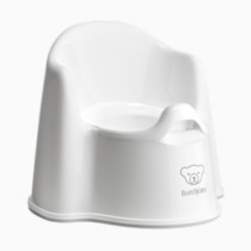 BabyBjörn Potty Chair, White/Gray | Potty Training Toilet, Easy-to-Clean, Removable Inner Potty, Non-Slip