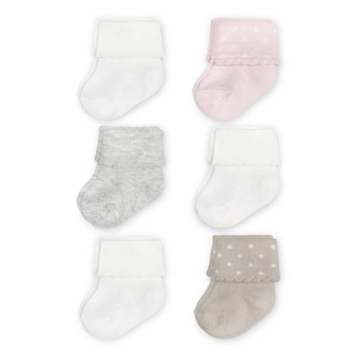 Carters Mine Cuff Socks - 6-Pack for Newborn & Baby Girls