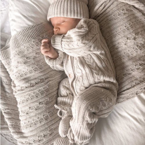 Luna + Luca Classic Cable Knit Jumpsuit - Natural