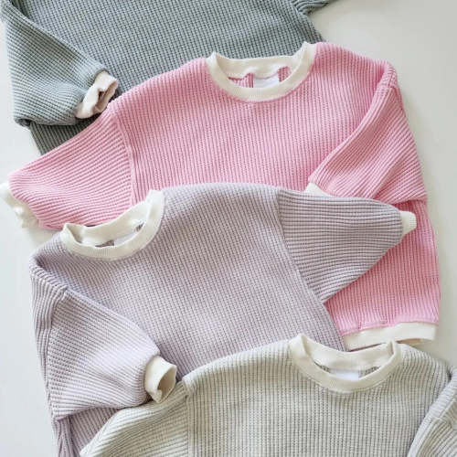 Waffle Sweatshirt Romper