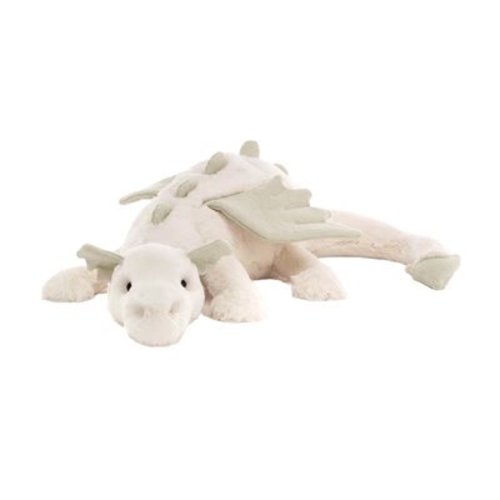 Jellycat Snow Dragon Stuffed Doll Suitable For Small Children Plushie Bouquet Gift 1 Year Old Girl Baby Toys Animals Large Bunny Cat Blue Heeler Animal (One Size, Snow Dragon) ZMT EcoFun