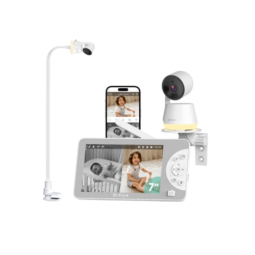 LumiView Max Smart WiFi Baby Monitor - SBM009 with Crib Clip Mount