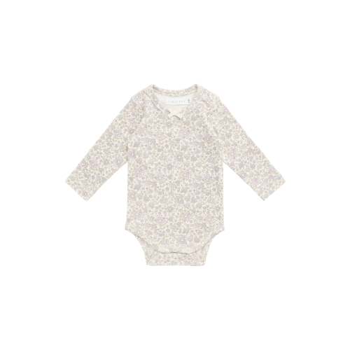 Organic Cotton Long Sleeve Bodysuit - Amelia Pastel (0-3 / 3-6 months)