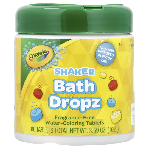 Crayola Bath Dropz Color Tablets for Kids & Toddlers, 60 Count, 3.59 OZ