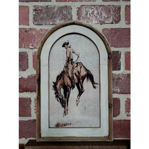 Framed Vintage Wild West Wall Print Western Framed Art Vintage Rodeo Cowboy Rustic Southwestern Decor Cowboy Decor Retro Horse Wall Decor