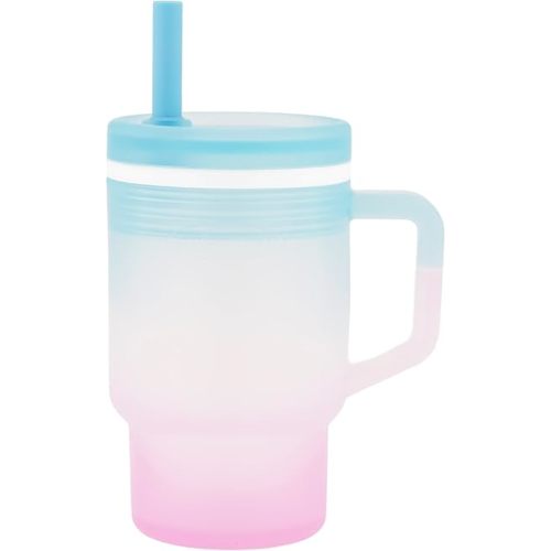 Infantino My 1st Tumbler, Silicone Sippy Cup with Straw & Handle, Spill-Resistant Baby Cup for On-the-Go, BPA-Free Transition Bottle, Twilight Bloom