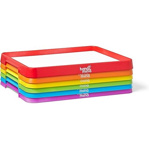hand2mind Magnetic Dry Erase Activity Trays, Stackable Trays for Classroom, Magnetic Letter Trays, White Boards for Kids, Science of Reading Classroom Materials, Teacher Classroom Supplies